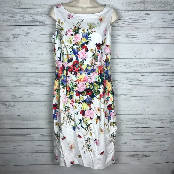 Talbots Dresses & Skirts - Talbots White Sleeveless Floral Dress